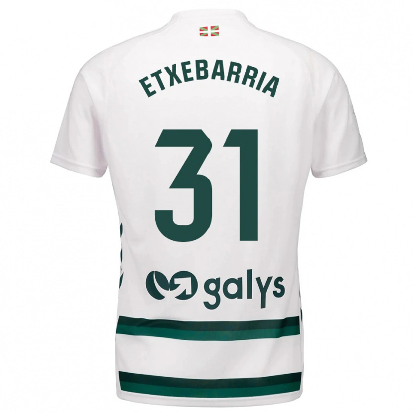 Danxen Kid Ekain Etxebarria #31 White Green Away Jersey 2025/26 T-Shirt