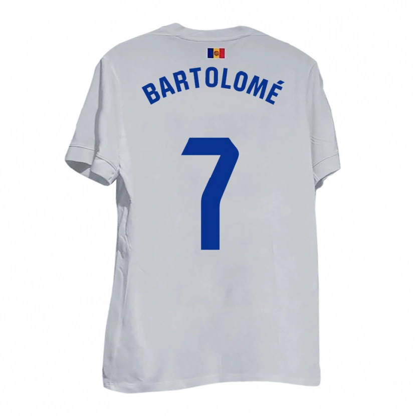 Danxen Kid Luis Bartolomé #7 White Blue Yellow Away Jersey 2025/26 T-Shirt