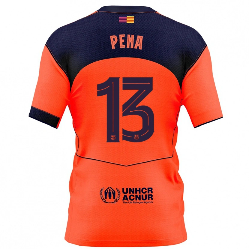 Danxen Kid Iñaki Peña #13 Orange Navy Third Jersey 2025/26 T-Shirt