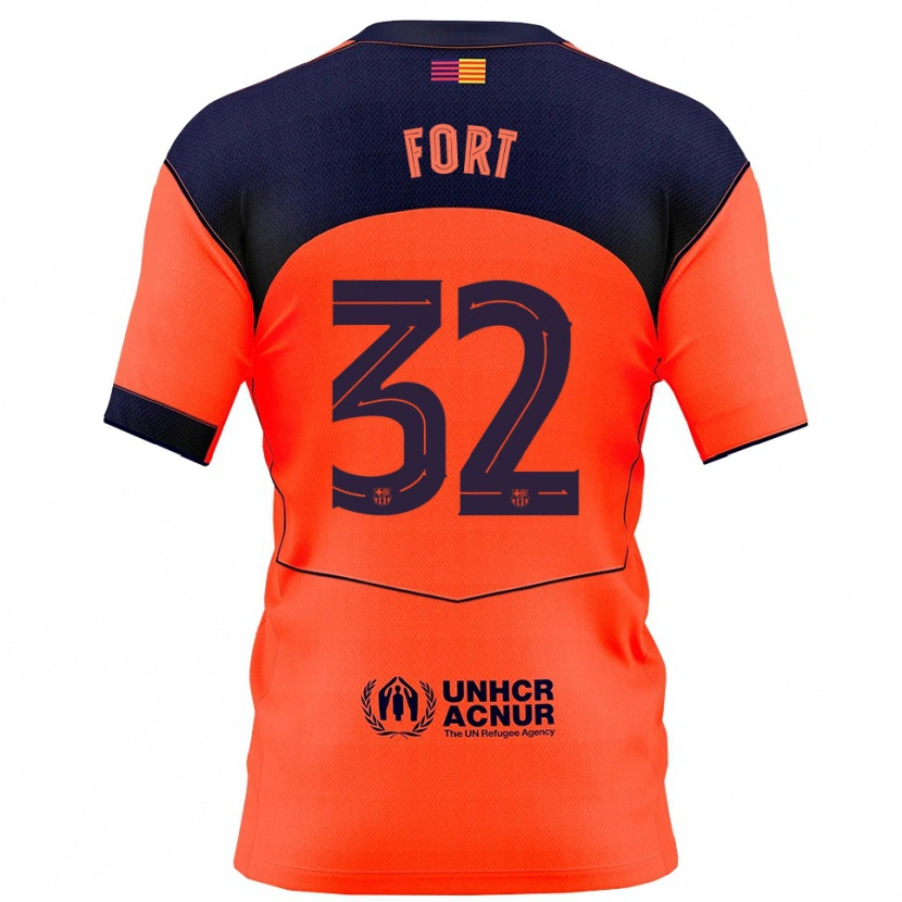 Danxen Kid Héctor Fort #32 Orange Navy Third Jersey 2025/26 T-Shirt