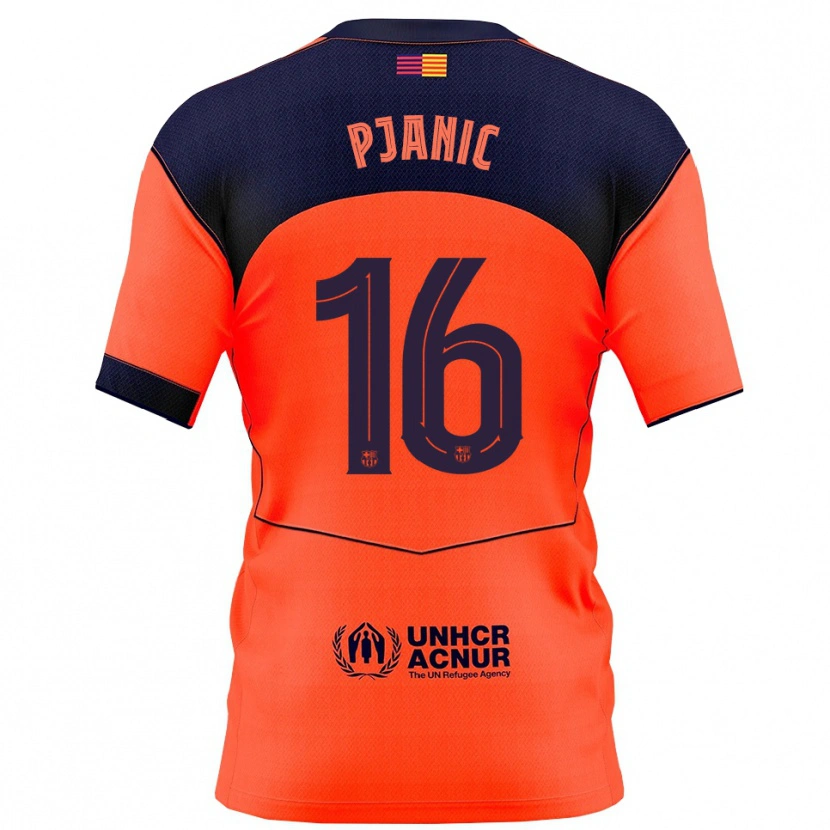 Danxen Kid Miralem Pjanic #16 Orange Navy Third Jersey 2025/26 T-Shirt