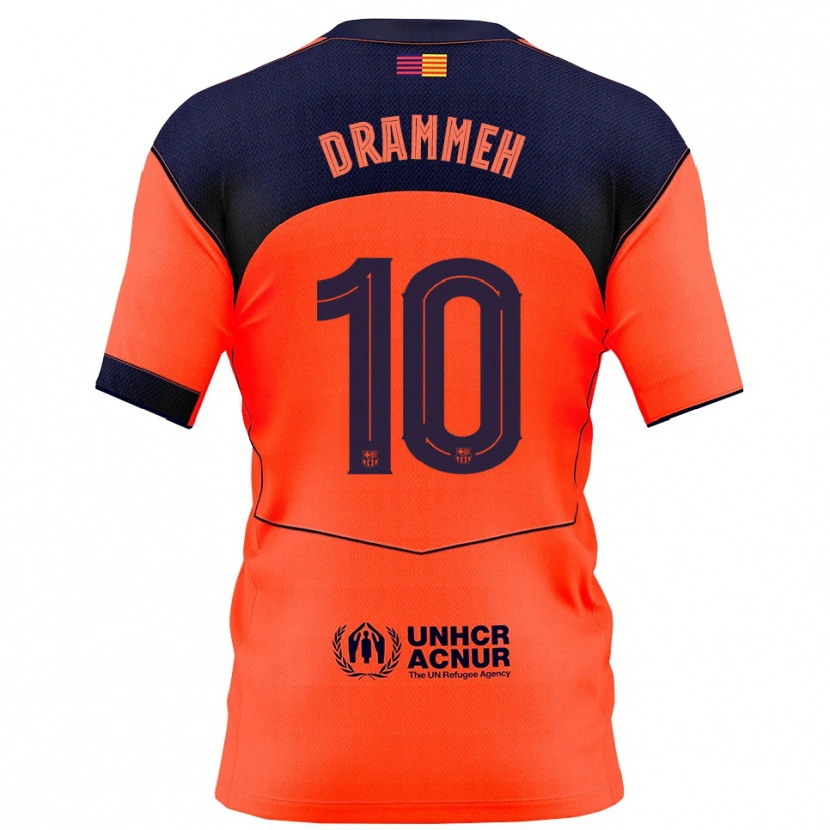 Danxen Kid Alieu Drammeh #10 Orange Navy Third Jersey 2025/26 T-Shirt