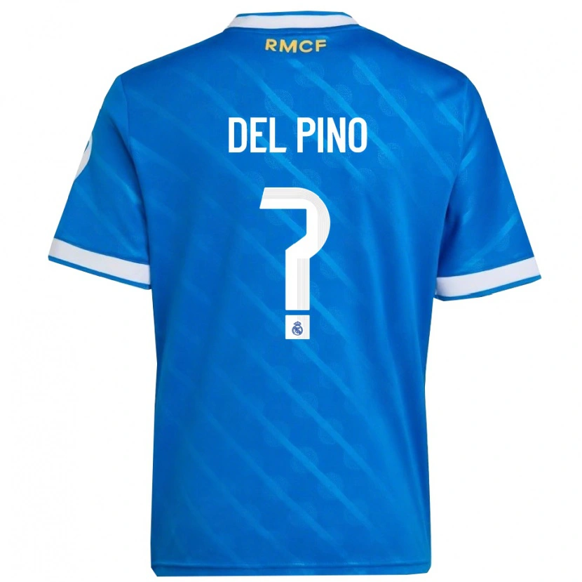 Danxen Kid Santiago Del Pino #0 Blue  White Third Jersey 2025/26 T-Shirt