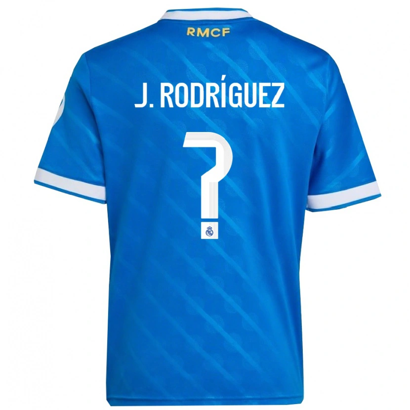 Danxen Kid Juan Rodríguez #0 Blue  White Third Jersey 2025/26 T-Shirt