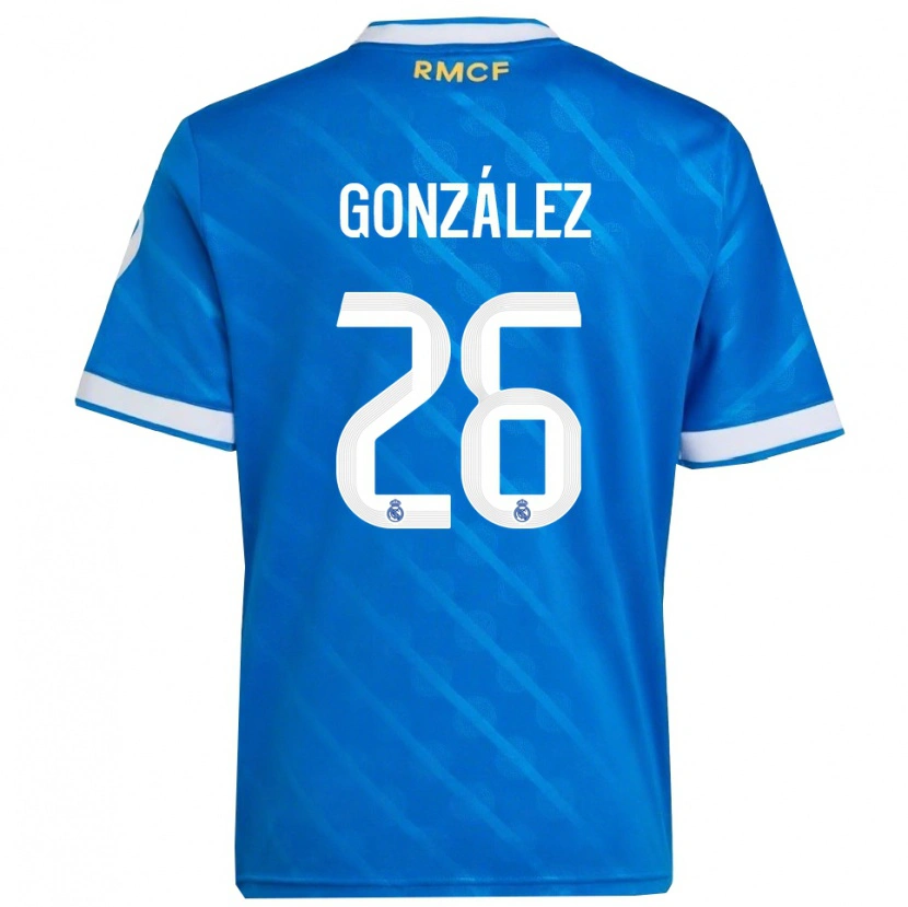 Danxen Kid Fran González #26 Blue  White Third Jersey 2025/26 T-Shirt