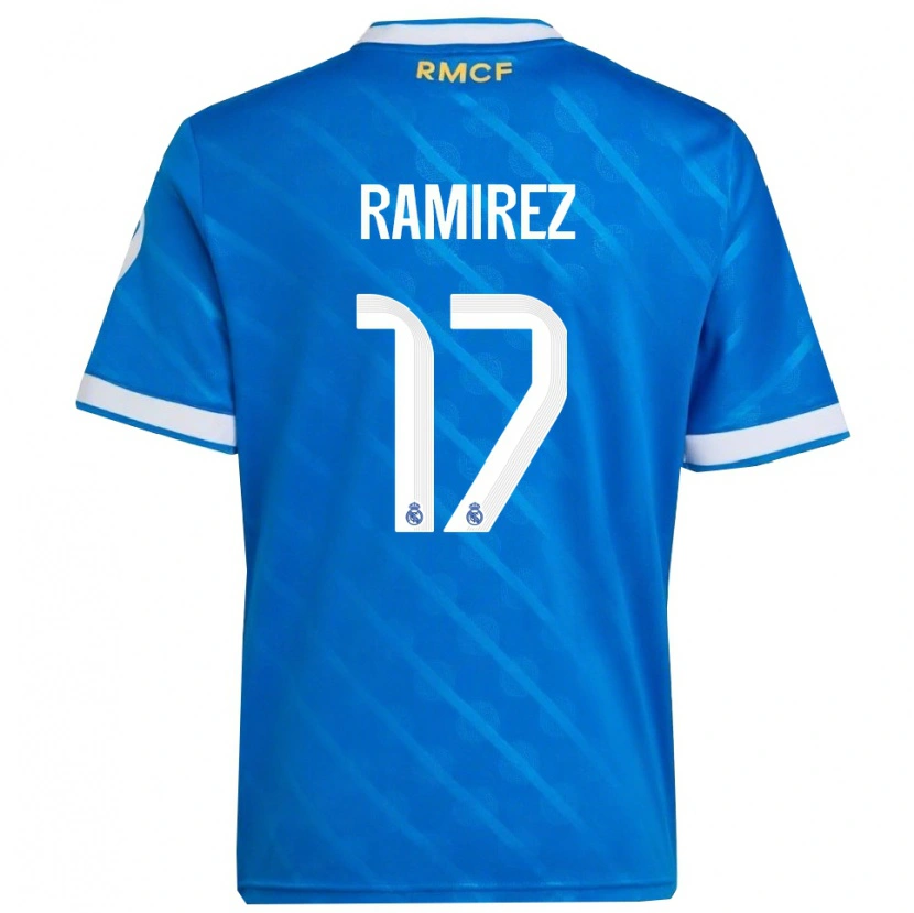 Danxen Kid Darío Ramírez #17 Blue  White Third Jersey 2025/26 T-Shirt
