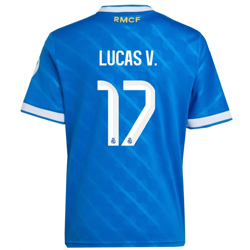 Danxen Kid Lucas Vazquez #17 Blue  White Third Jersey 2025/26 T-Shirt