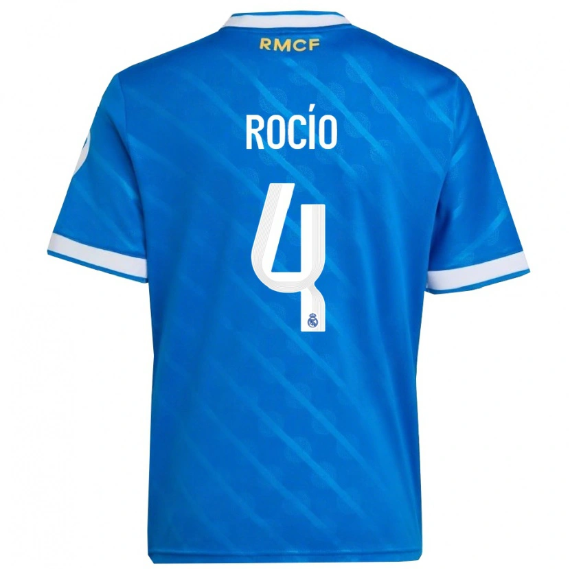 Danxen Kid Rocío Gálvez #4 Blue  White Third Jersey 2025/26 T-Shirt