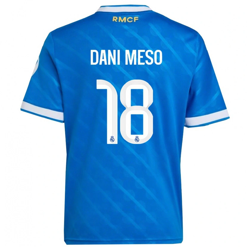 Danxen Kid Dani Meso #18 Blue  White Third Jersey 2025/26 T-Shirt