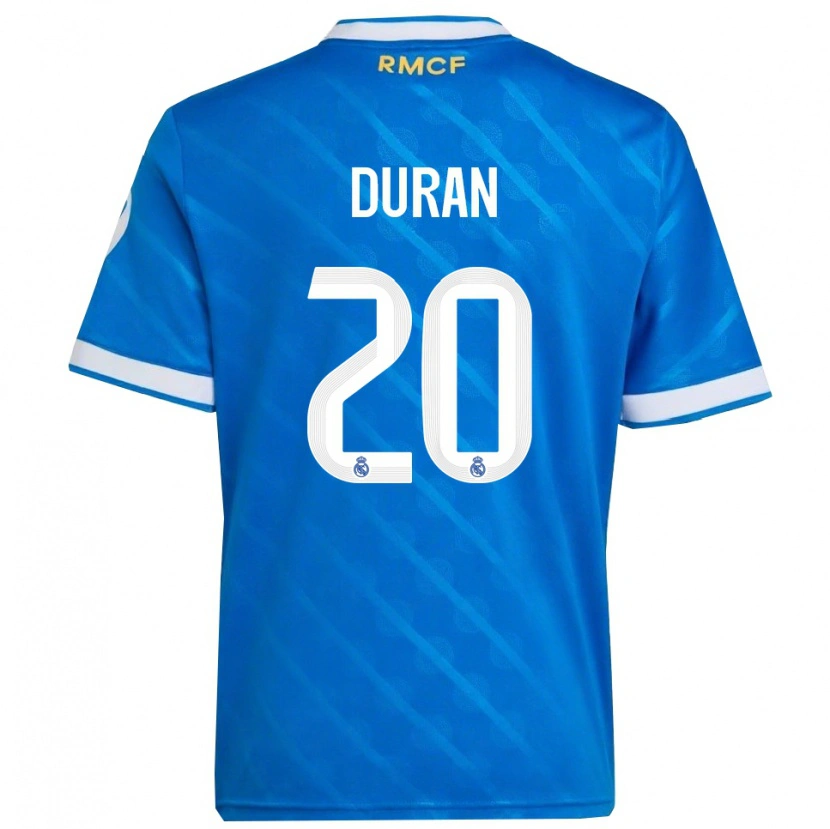 Danxen Kid Pol Duran #20 Blue  White Third Jersey 2025/26 T-Shirt
