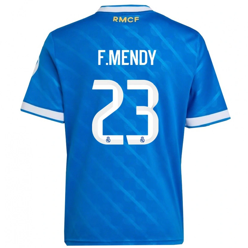 Danxen Kid Ferland Mendy #23 Blue  White Third Jersey 2025/26 T-Shirt