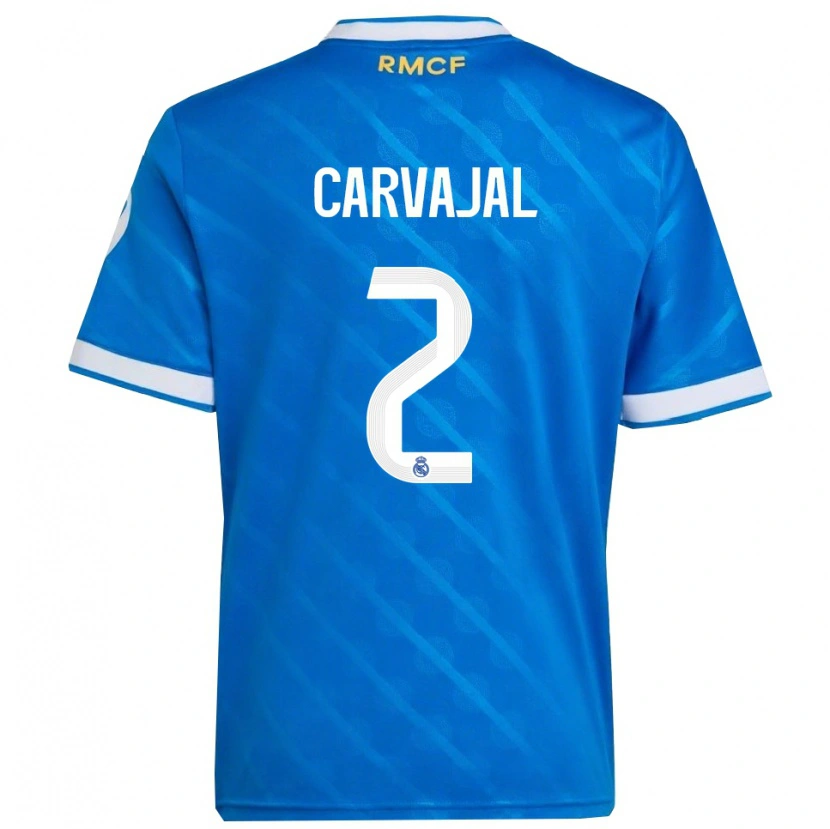 Danxen Kid Daniel Carvajal #2 Blue  White Third Jersey 2025/26 T-Shirt