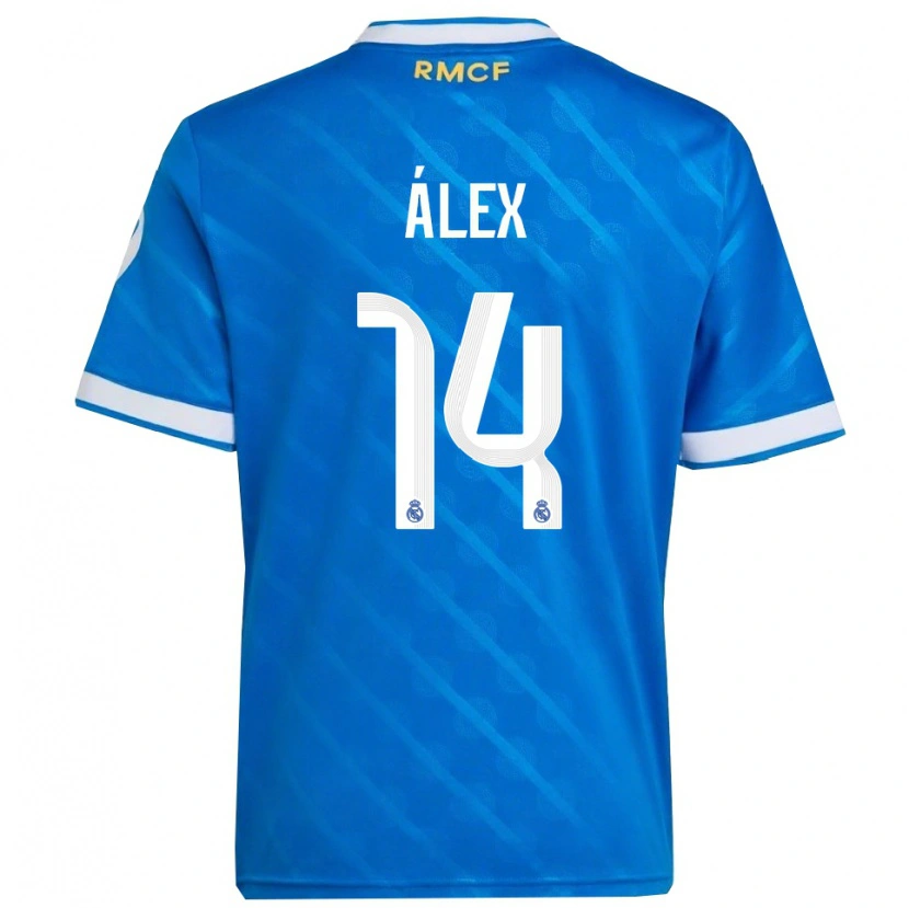 Danxen Kid Álex Pérez #14 Blue  White Third Jersey 2025/26 T-Shirt