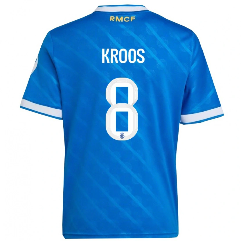 Danxen Kid Toni Kroos #8 Blue  White Third Jersey 2025/26 T-Shirt
