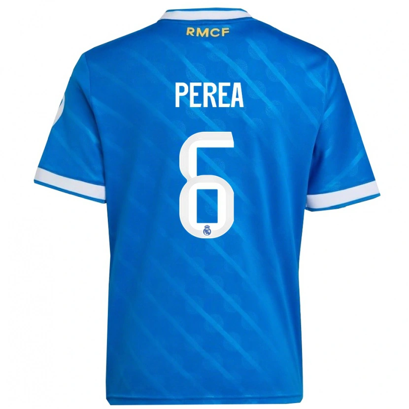 Danxen Kid Cristian Perea #6 Blue  White Third Jersey 2025/26 T-Shirt