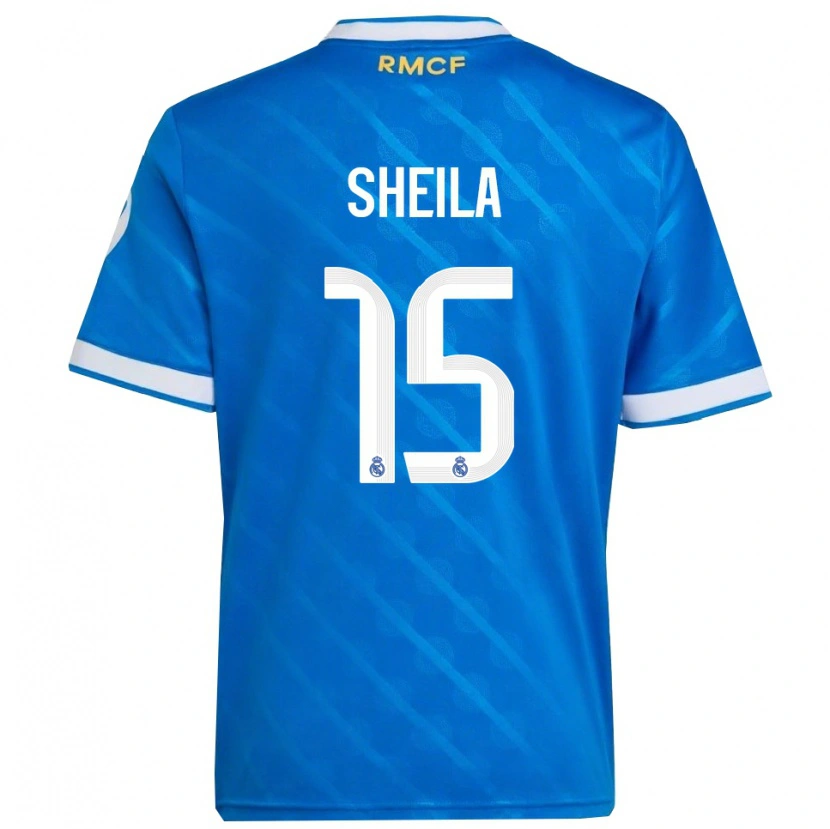 Danxen Kid Sheila García #15 Blue  White Third Jersey 2025/26 T-Shirt
