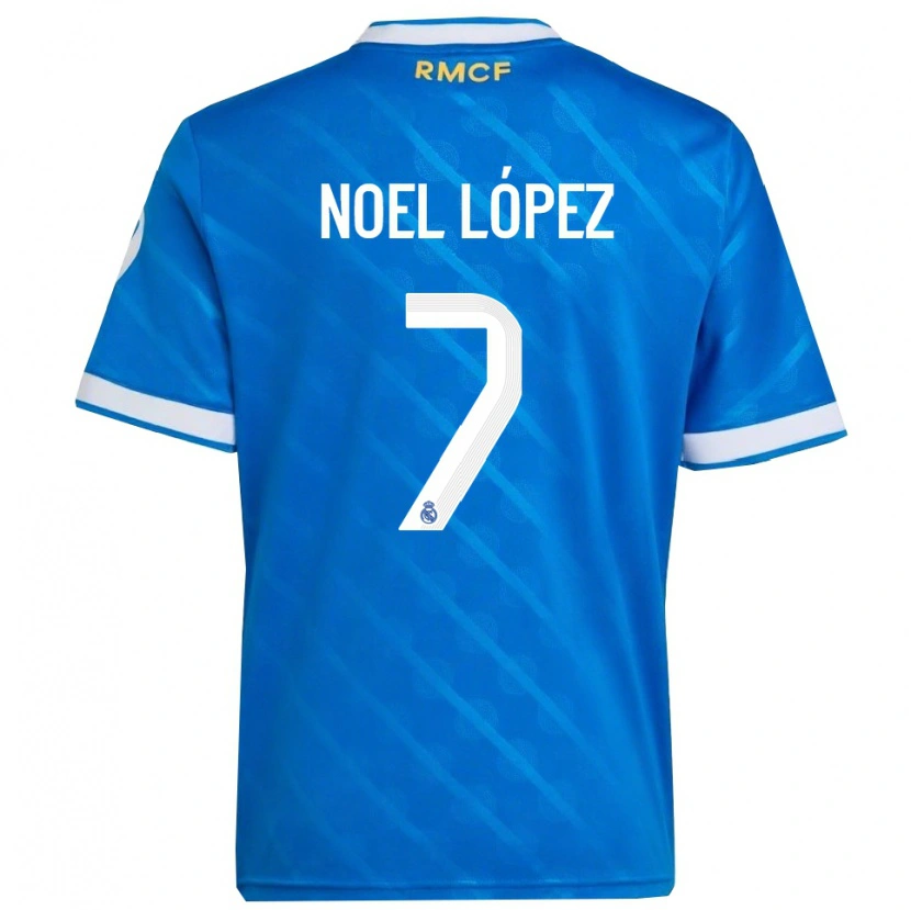 Danxen Kid Noel López #7 Blue  White Third Jersey 2025/26 T-Shirt