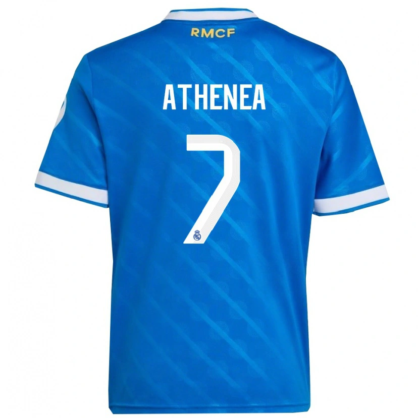 Danxen Kid Athenea Del Castillo #7 Blue  White Third Jersey 2025/26 T-Shirt
