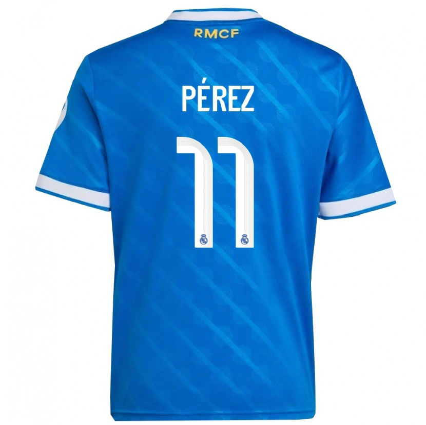Danxen Kid Adrián Pérez #11 Blue  White Third Jersey 2025/26 T-Shirt