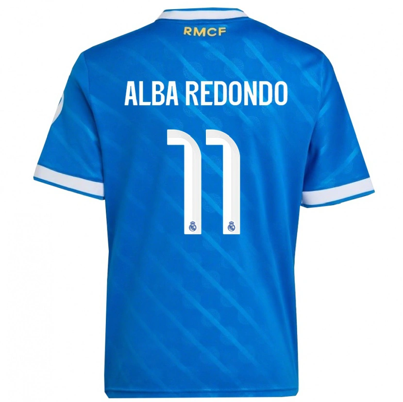 Danxen Kid Alba Redondo #11 Blue  White Third Jersey 2025/26 T-Shirt