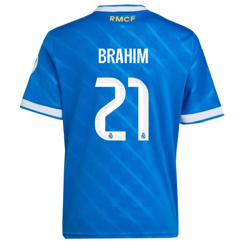 Danxen Kid Brahim Díaz #21 Blue  White Third Jersey 2025/26 T-Shirt