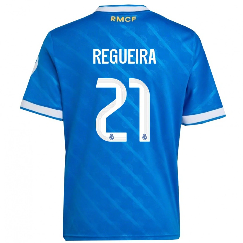 Danxen Kid Izan Regueira #21 Blue  White Third Jersey 2025/26 T-Shirt