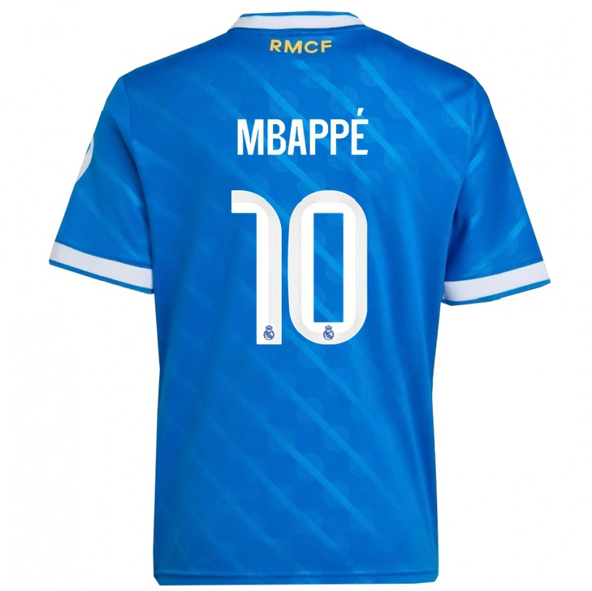 Danxen Kid Kylian Mbappé #10 Blue  White Third Jersey 2025/26 T-Shirt