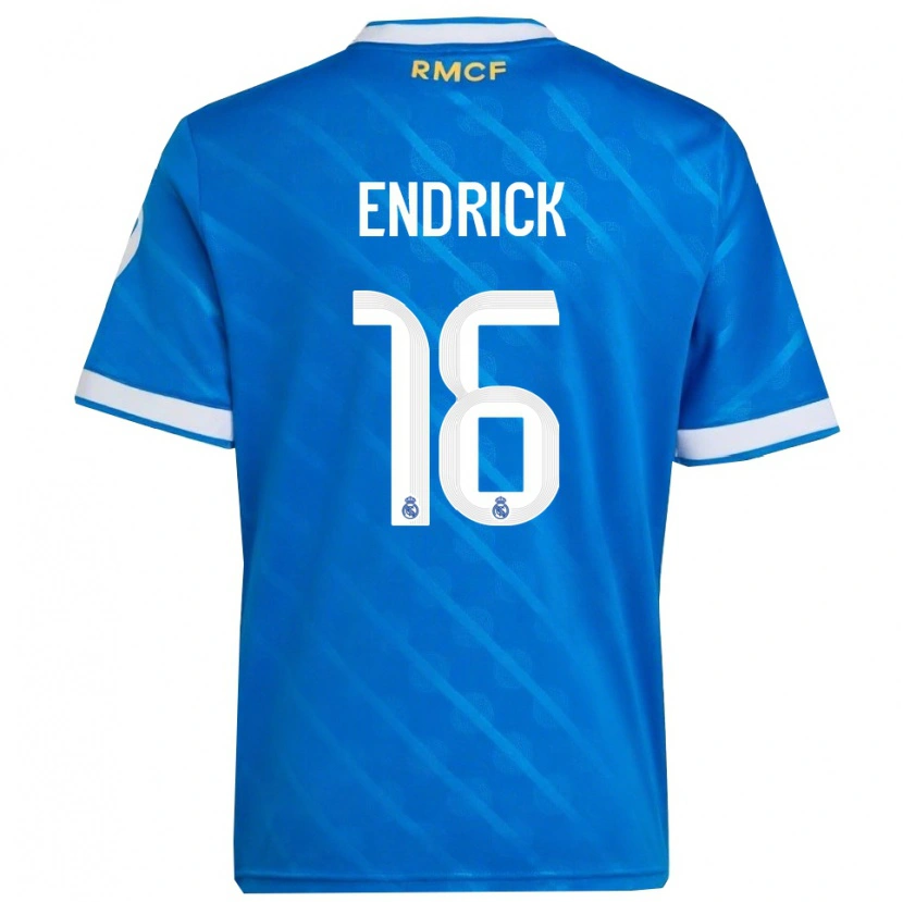 Danxen Kid Endrick #16 Blue  White Third Jersey 2025/26 T-Shirt