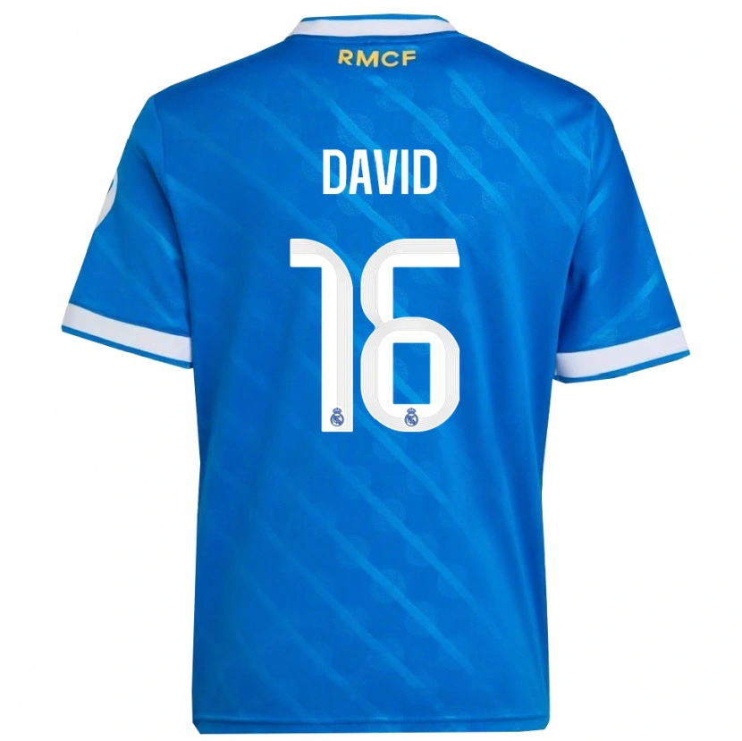 Danxen Kid Antonio David #16 Blue  White Third Jersey 2025/26 T-Shirt