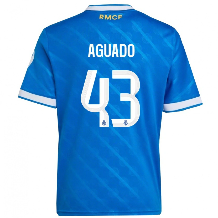 Danxen Kid Diego Aguado #43 Blue  White Third Jersey 2025/26 T-Shirt