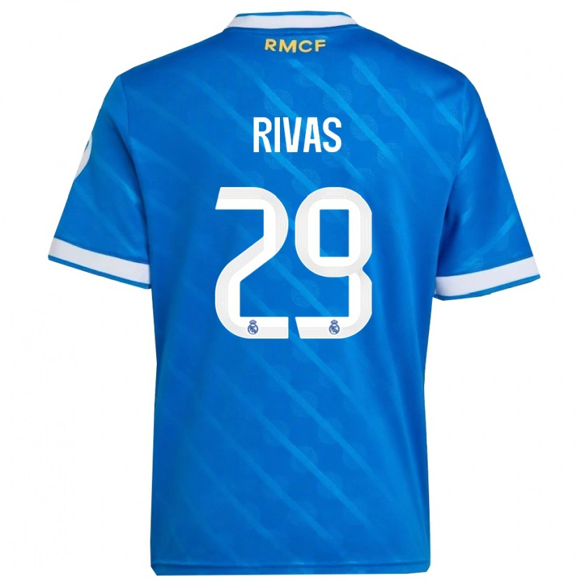 Danxen Kid Mario Rivas #29 Blue  White Third Jersey 2025/26 T-Shirt
