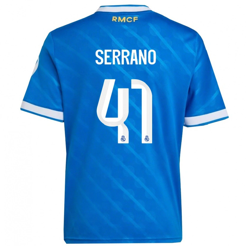 Danxen Kid Manu Serrano #41 Blue  White Third Jersey 2025/26 T-Shirt