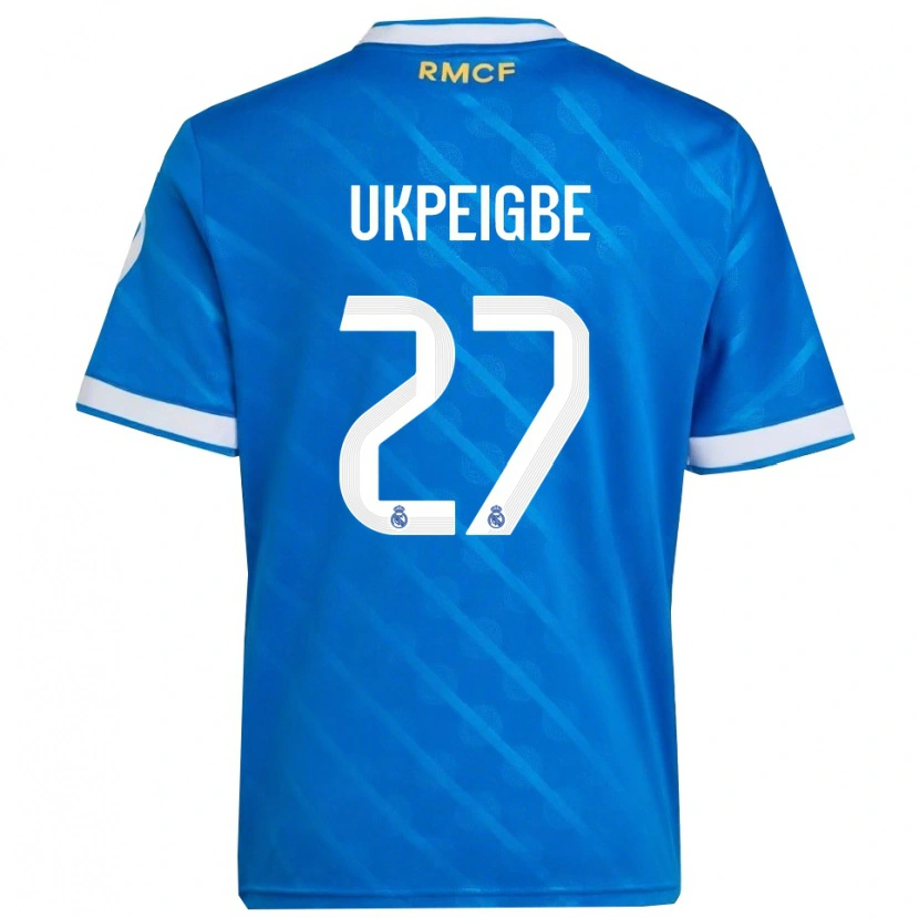 Danxen Kid Melvin Ukpeigbe #27 Blue  White Third Jersey 2025/26 T-Shirt