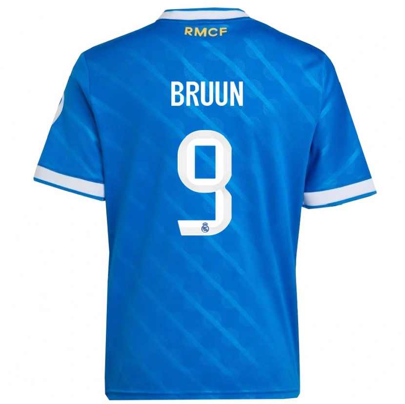 Danxen Kid Signe Bruun #9 Blue  White Third Jersey 2025/26 T-Shirt