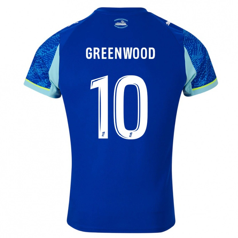 Danxen Kid Mason Greenwood #10 Sky Blue White Third Jersey 2025/26 T-Shirt