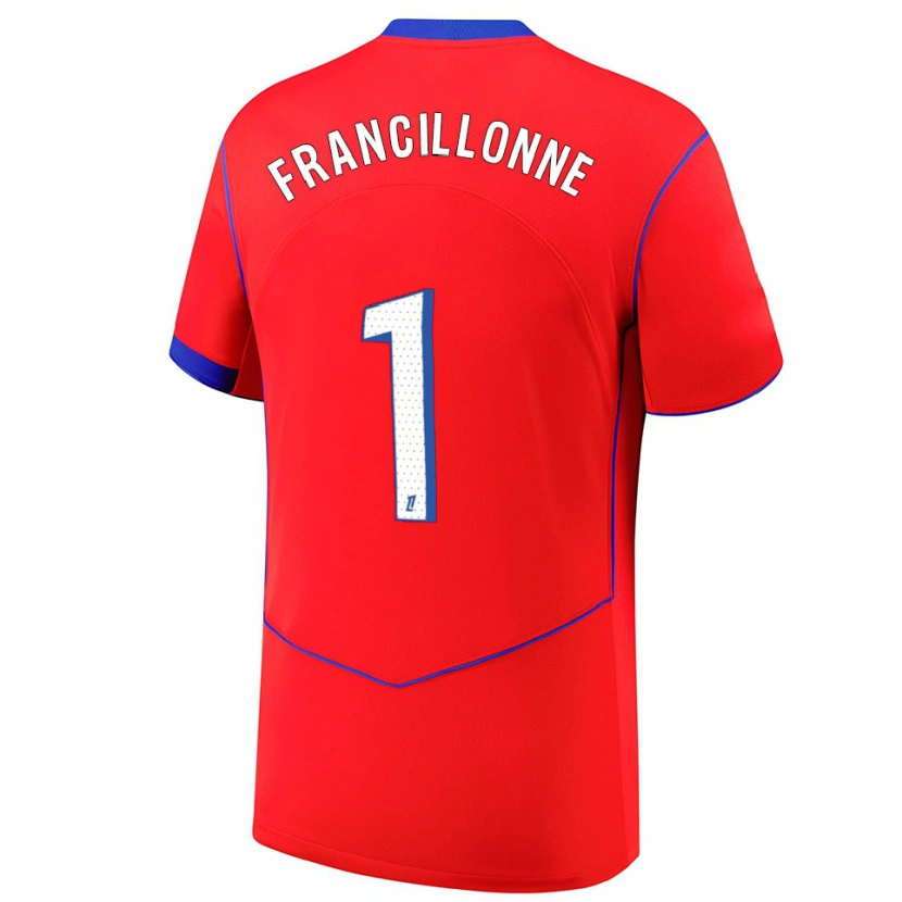 Danxen Kid Bryan Francillonne #1 Red Blue White Third Jersey 2025/26 T-Shirt