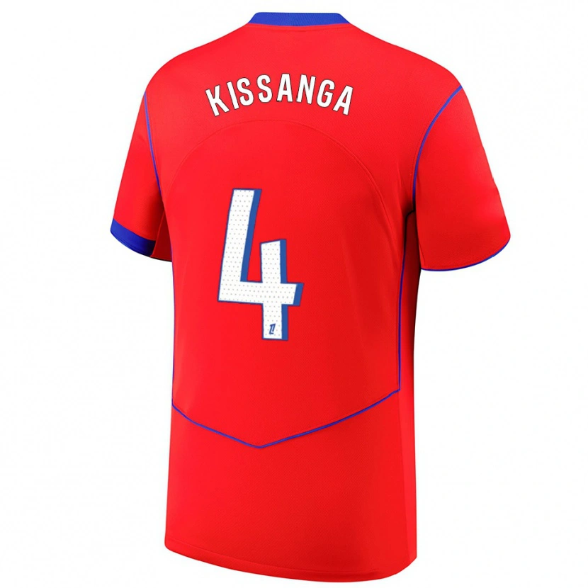 Danxen Kid Hugo Kissanga #4 Red Blue White Third Jersey 2025/26 T-Shirt