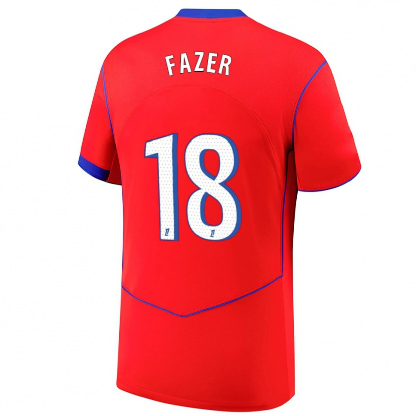 Danxen Kid Laurina Fazer #18 Red Blue White Third Jersey 2025/26 T-Shirt