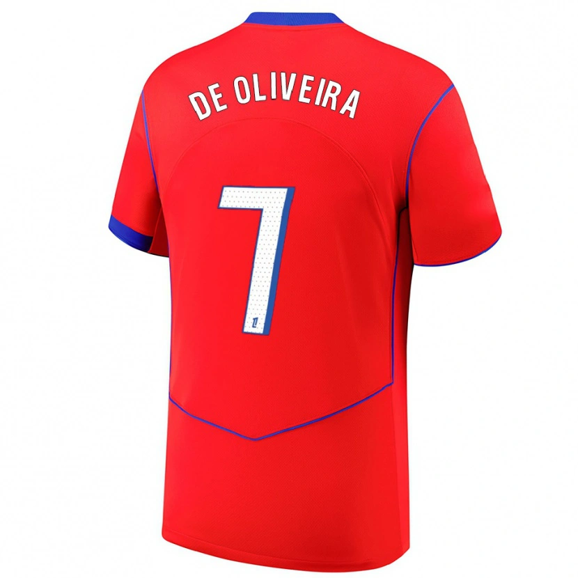 Danxen Kid Mathieu De Oliveira #7 Red Blue White Third Jersey 2025/26 T-Shirt