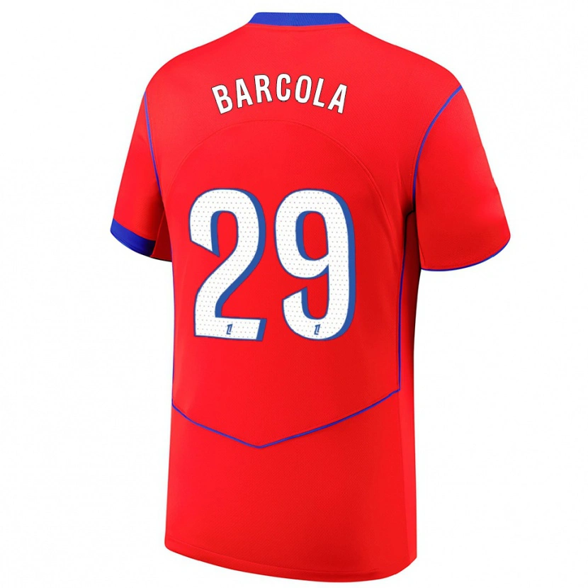 Danxen Kid Bradley Barcola #29 Red Blue White Third Jersey 2025/26 T-Shirt