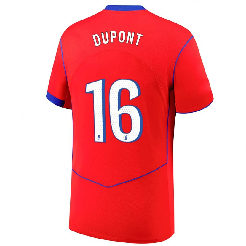 Danxen Kid Raphaël Dupont #16 Red Blue White Third Jersey 2025/26 T-Shirt