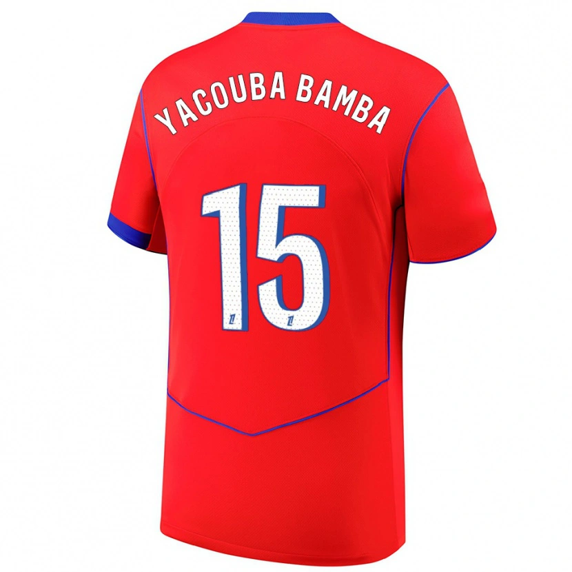 Danxen Kid Ben Yacouba Bamba #15 Red Blue White Third Jersey 2025/26 T-Shirt