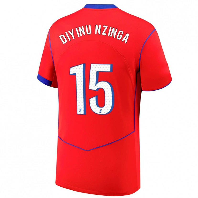 Danxen Kid Vainqueur Diyinu Nzinga #15 Red Blue White Third Jersey 2025/26 T-Shirt