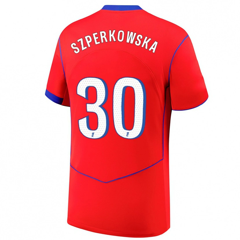 Danxen Kid Oliwia Szperkowska #30 Red Blue White Third Jersey 2025/26 T-Shirt