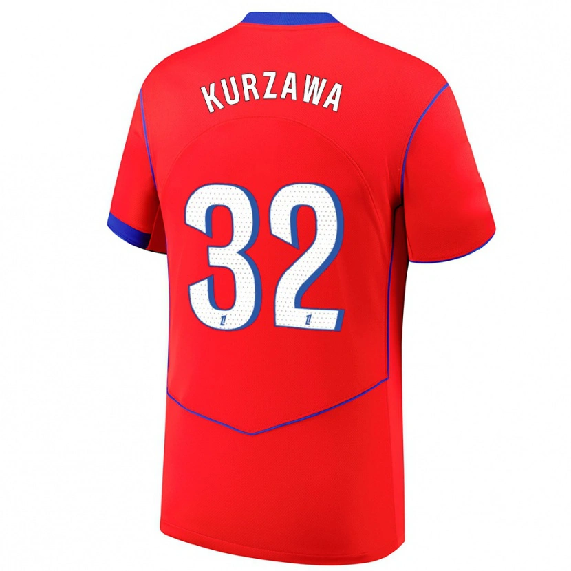Danxen Kid Layvin Kurzawa #32 Red Blue White Third Jersey 2025/26 T-Shirt