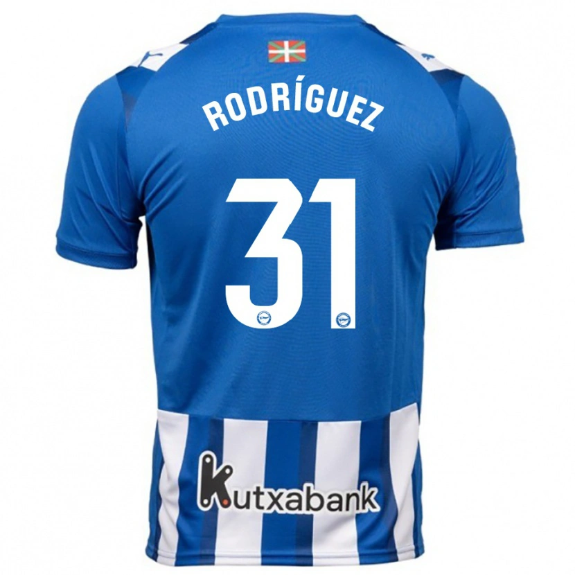Danxen Men Adrián Rodríguez #31 Blue White Home Jersey 2025/26 T-Shirt
