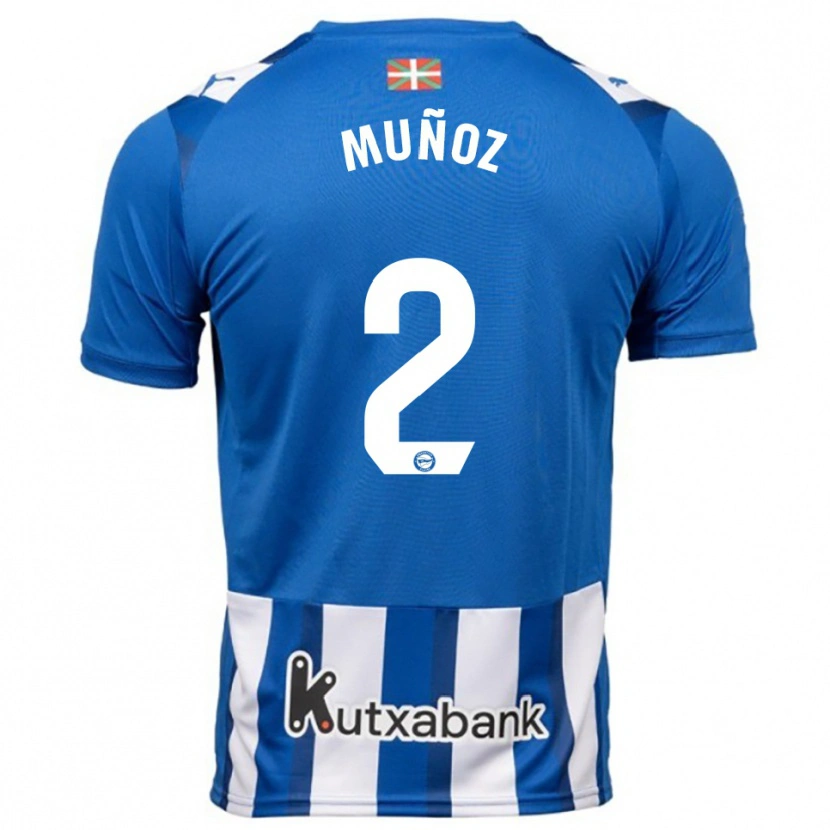 Danxen Men Egoitz Muñoz #2 Blue White Home Jersey 2025/26 T-Shirt