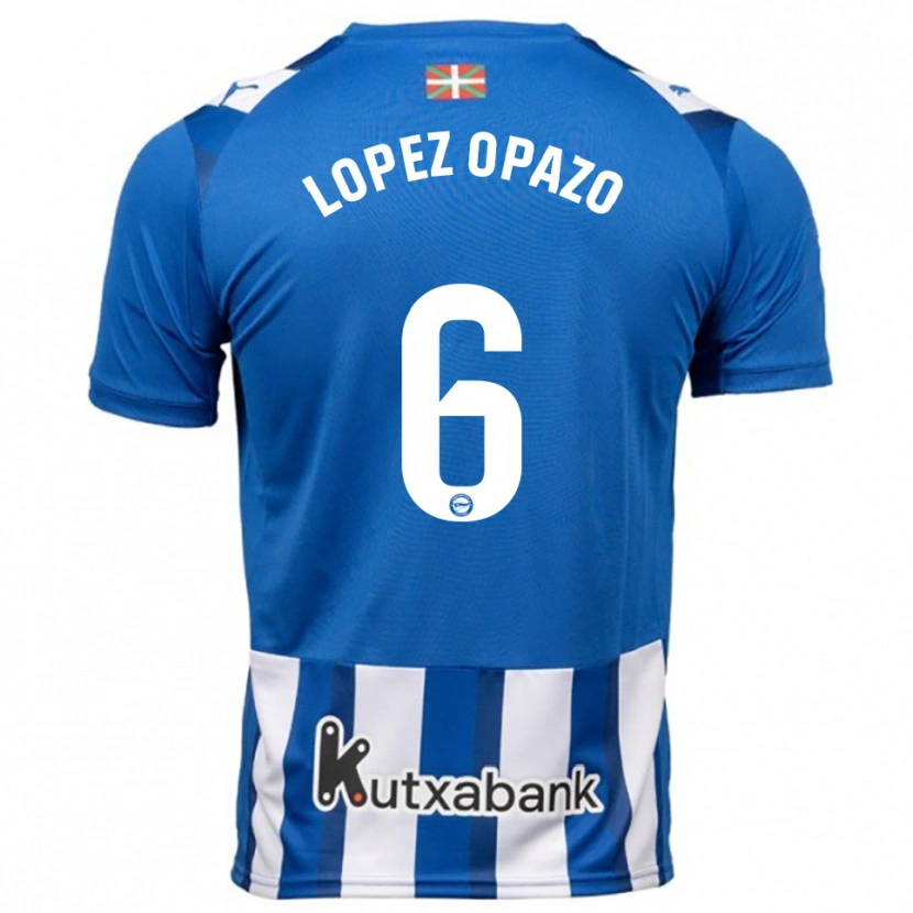 Danxen Men Nayadet Zulema Lopez Opazo #6 Blue White Home Jersey 2025/26 T-Shirt