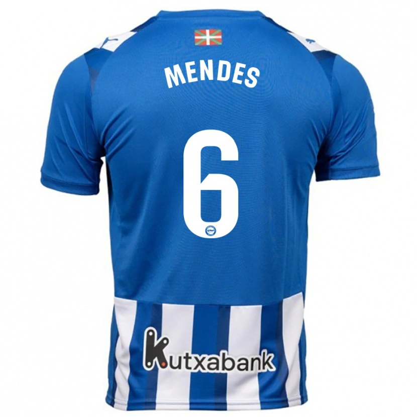 Danxen Men Tomás Mendes #6 Blue White Home Jersey 2025/26 T-Shirt