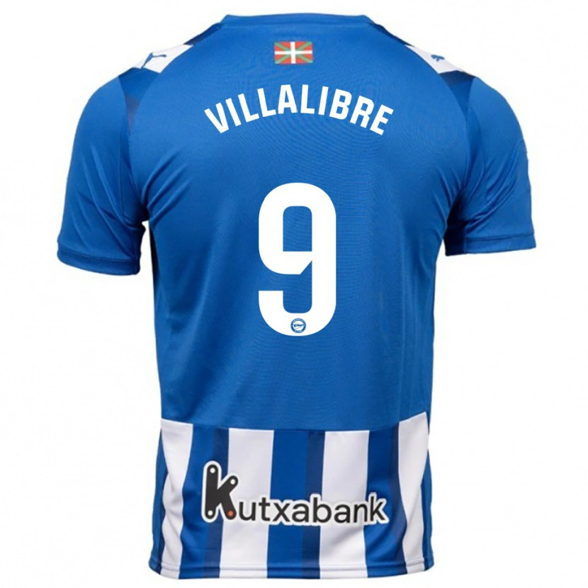 Danxen Men Asier Villalibre #9 Blue White Home Jersey 2025/26 T-Shirt